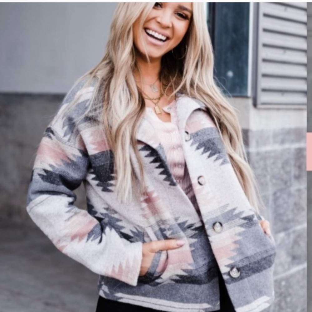 Last S then sold out! 5 Star Rated New Soft Comfy Aztec Southwest Pattern Jacket - Picture 3 of 6